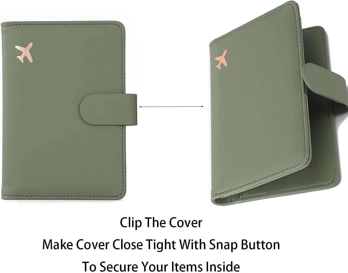 Melsbrinna Premium Leather Passport Case Waterproof RFID Blocking Passport Case with Pen Holder Cute Travel Diary for Men Women - Image 3