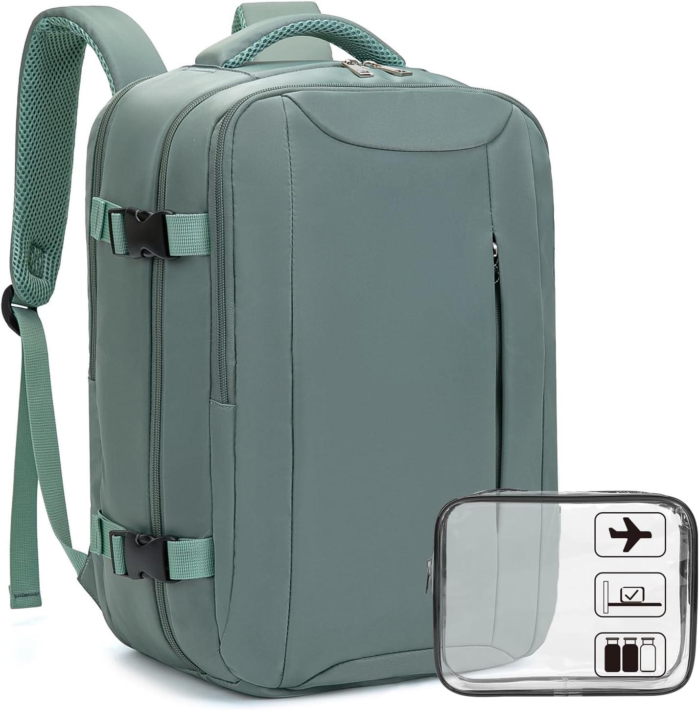 for Ryanair Cabin Bags 40x30x20, Travel Backpack with TSA Approved Clear Bag, Travel Bag 40x20x25 Underseat Carry-ons Hand Luggage Bag for Travelling Casual Daypack for Ryanair Plane