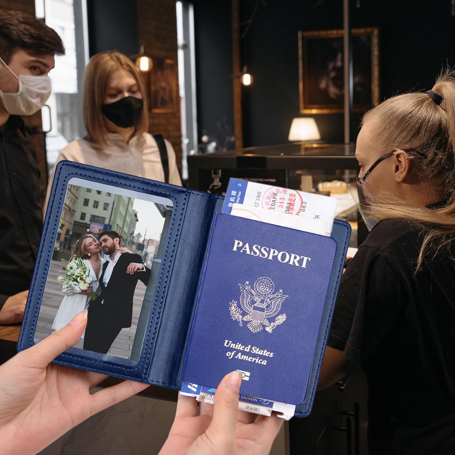 Herain Passport Holder, Passport Cover, Passport Wallet, for Family Women Men, Passport Case, Passport Book Protector, Passport and Vaccine Card Holder Combo, Travel Essentials - Image 3