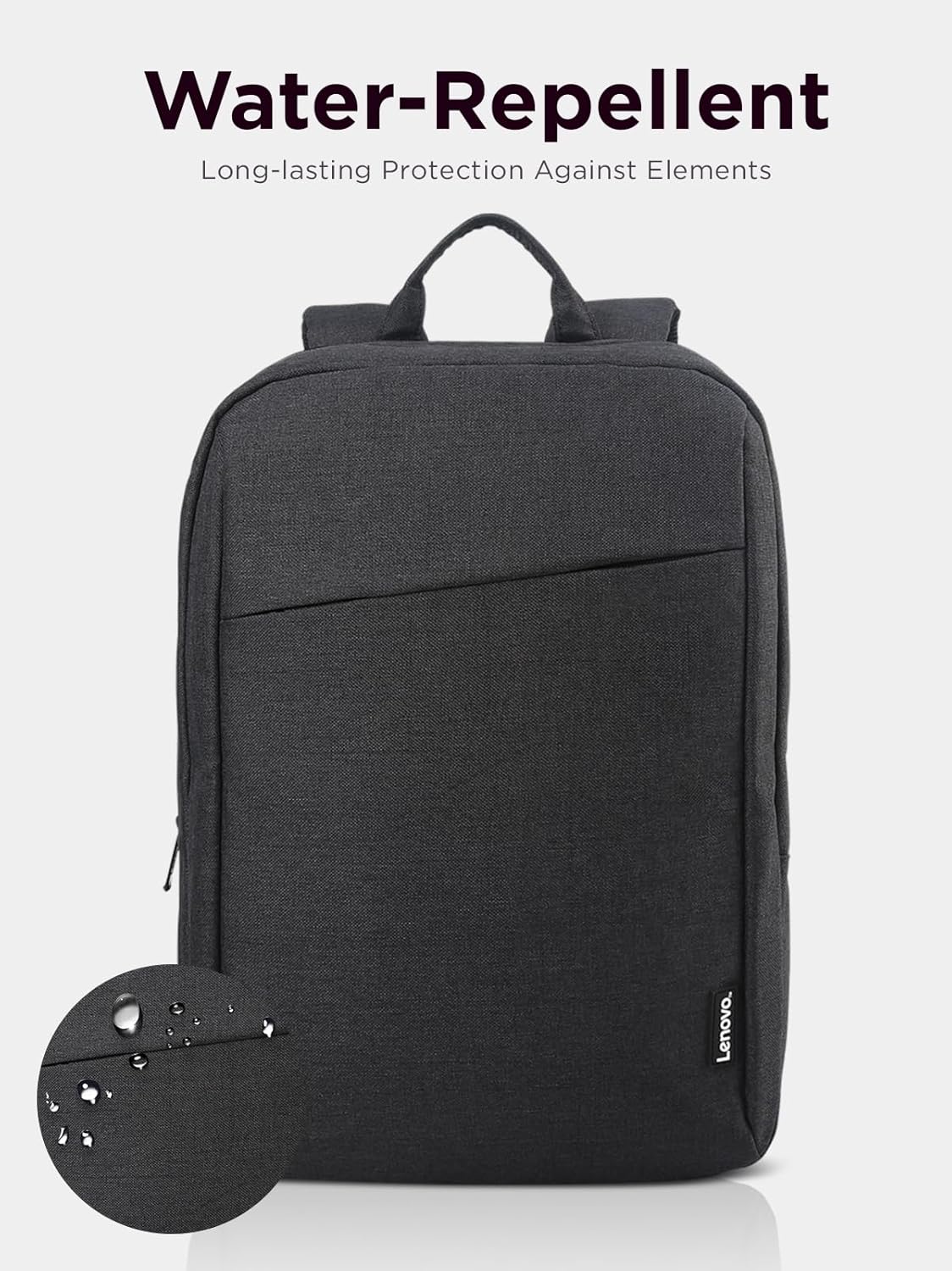 Lenovo B210 Backpack for 15.6 Inch Laptops, Lightweight and Water Repellent Rucksack– Black - Image 5
