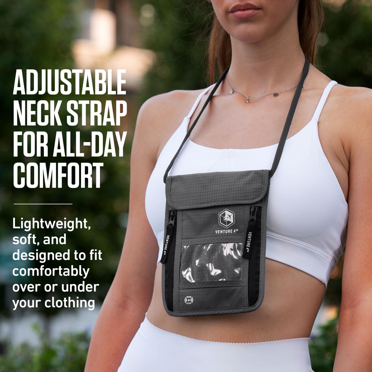 Travel Neck Wallet with RFID Blocking – Passport Holder Neck Pouch to Keep Your Cash and Documents Safe – Get Peace of Mind When Traveling - Image 5