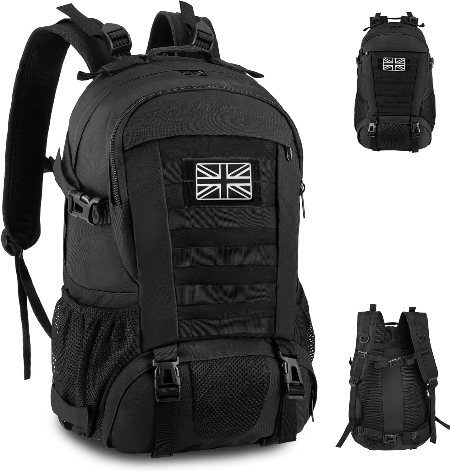 Jueachy Military Tactical Backpack 30/35/40L Army Assult Camouflage Hunting Rucksack Molle 3 Day Large Rucking Backpack for Outdoor Sports Trekking Hiking Travel Camping