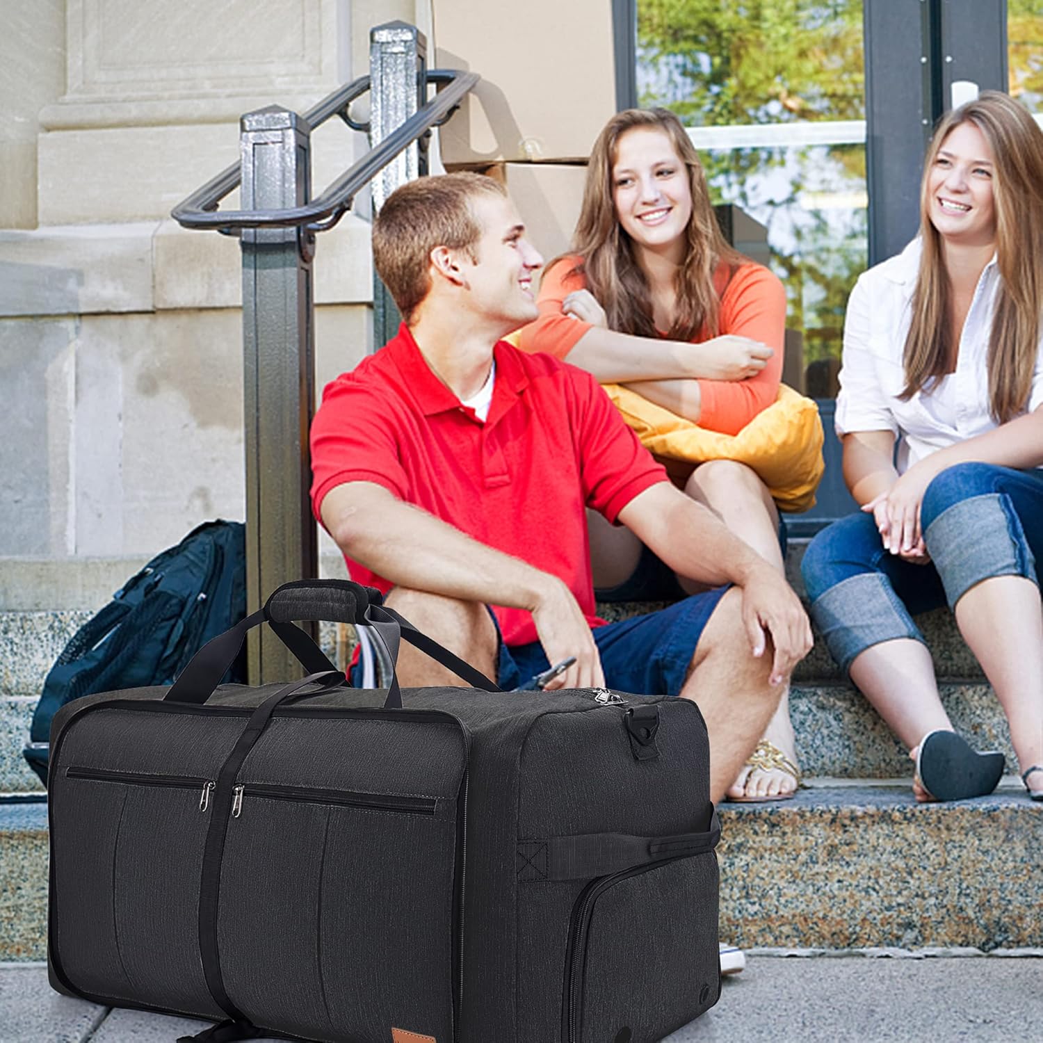 Urtala Travel Duffel Bag for Women and Men, Large Foldable Overnight Weekender Bag with Shoes Compartment & Shoulder Strap, Lightweight Waterproof Luggage Bag - Image 7