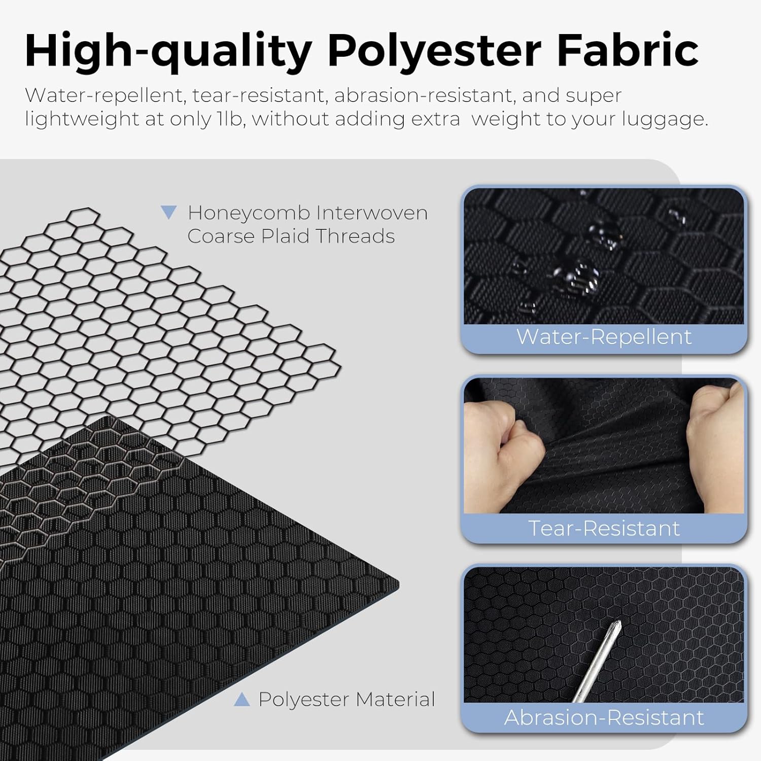 Fmeida 65L Foldable Travel Duffle Bag, Lightweight Waterproof Weekend Luggage with Shoes Compartment, Large Overnight Holdall Tote, Black - Image 6