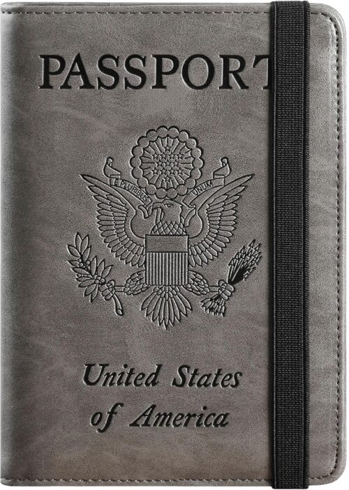 Passport Holders Cover Wallet RFID Blocking Leather Card Case Travel Accessories for Men Women