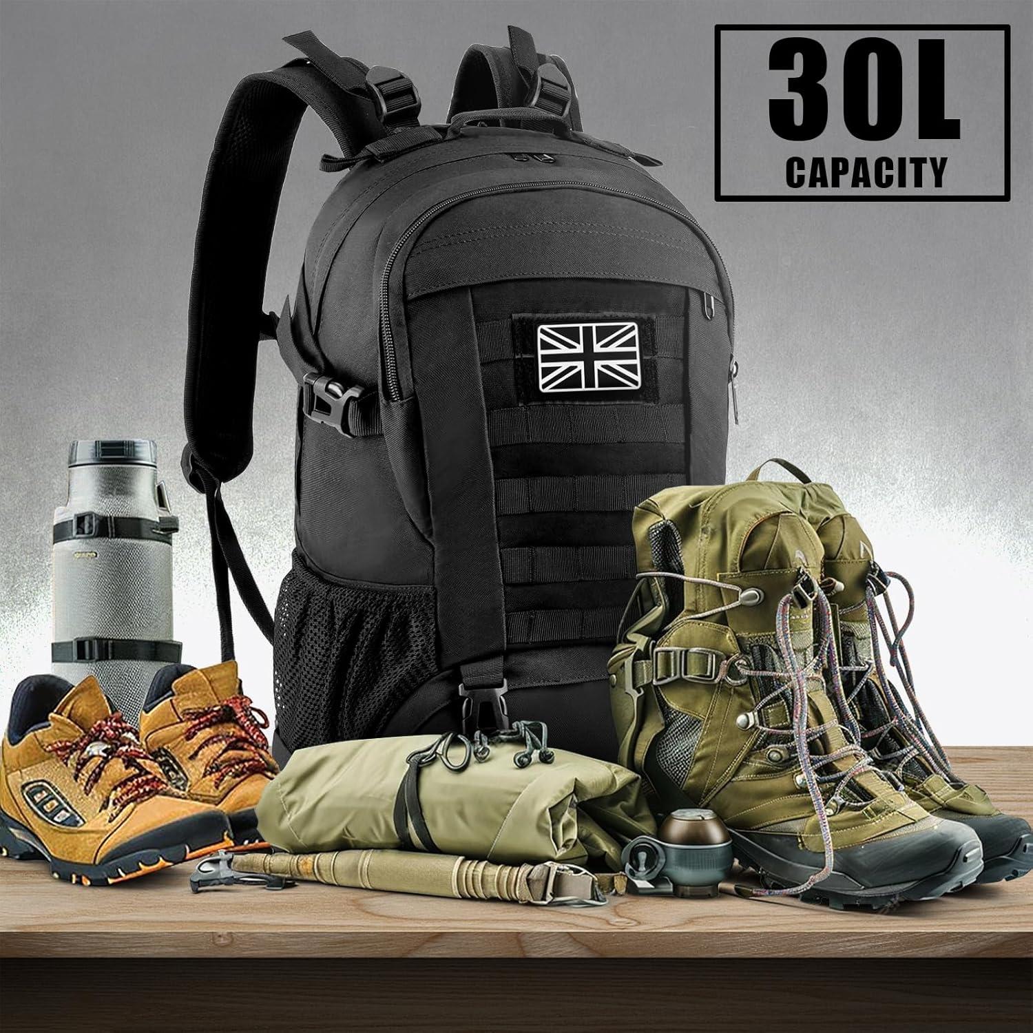 Jueachy Military Tactical Backpack 30/35/40L Army Assult Camouflage Hunting Rucksack Molle 3 Day Large Rucking Backpack for Outdoor Sports Trekking Hiking Travel Camping - Image 5