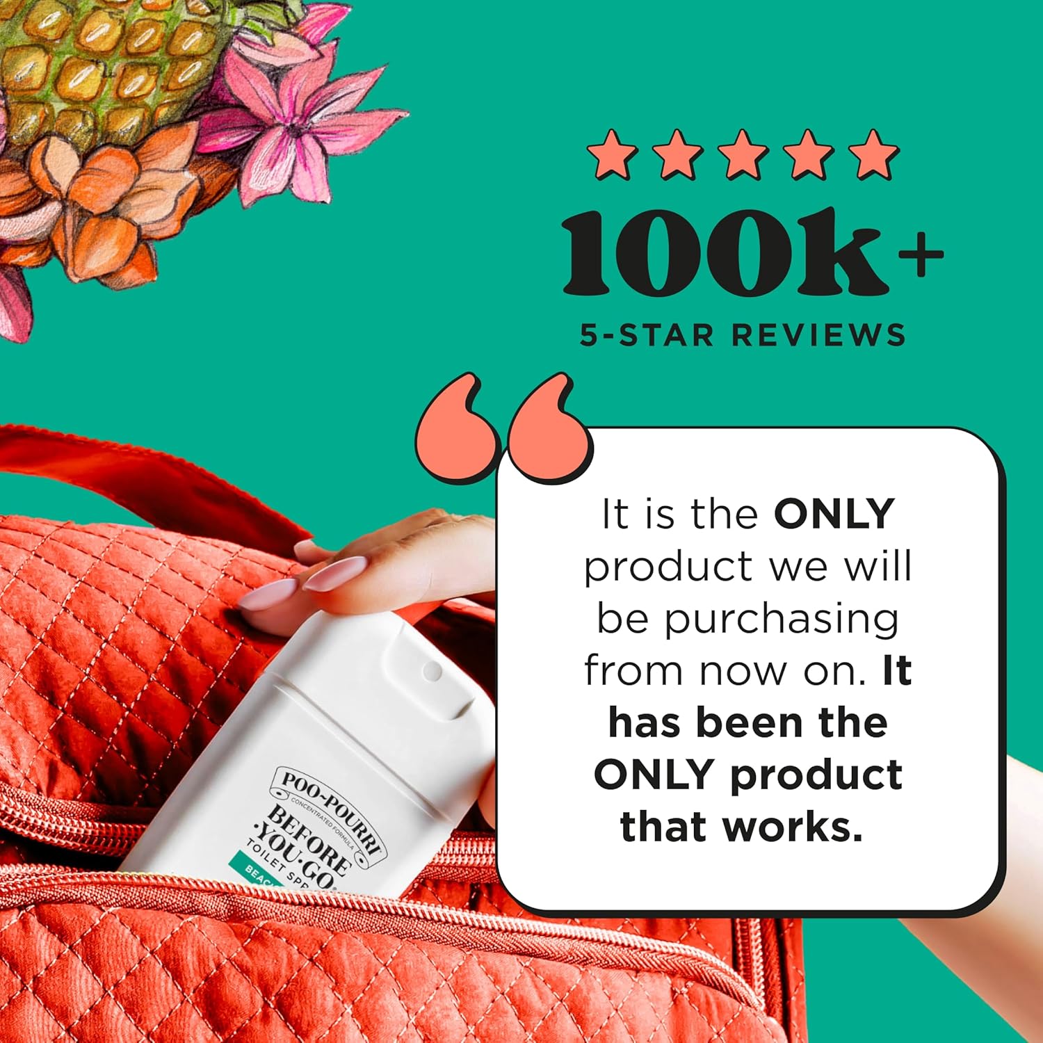 Poo-Pourri Before-You-Go Beach Bum Toilet Spray 300ml Travel Size Coconut Orchid Roasted Praline - Image 3