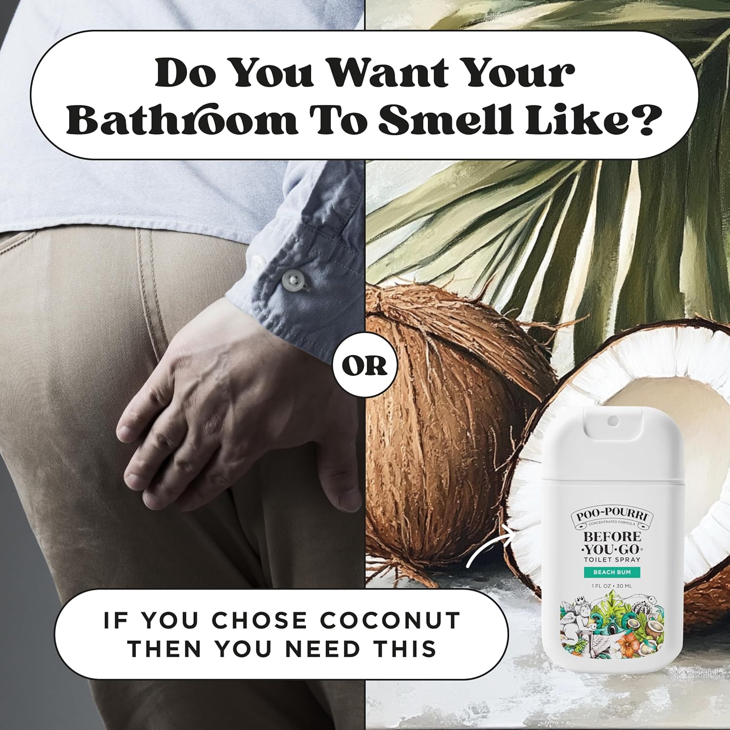 Poo-Pourri Before-You-Go Beach Bum Toilet Spray 300ml Travel Size Coconut Orchid Roasted Praline - Image 8