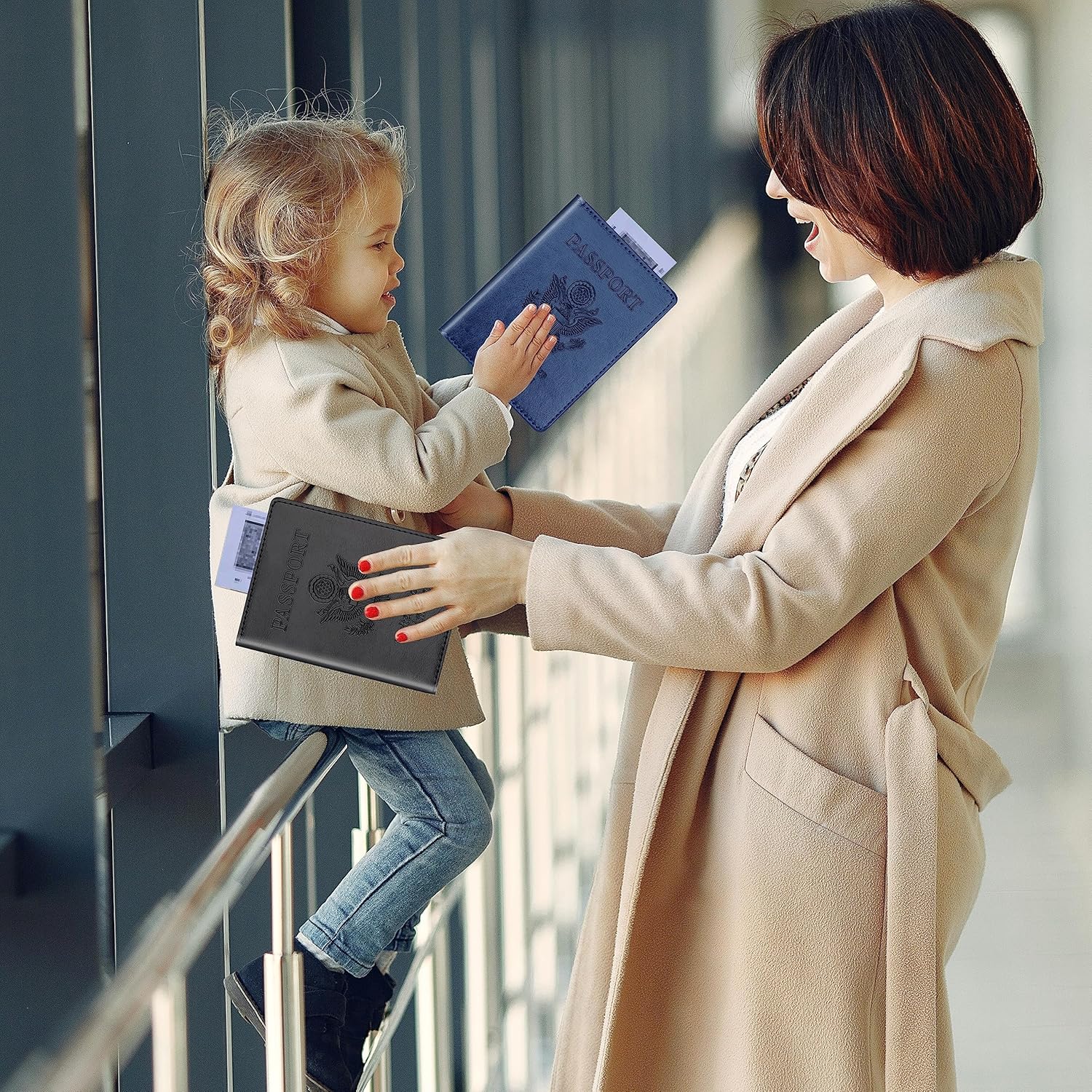 Herain Passport Holder, Passport Cover, Passport Wallet, for Family Women Men, Passport Case, Passport Book Protector, Passport and Vaccine Card Holder Combo, Travel Essentials - Image 7